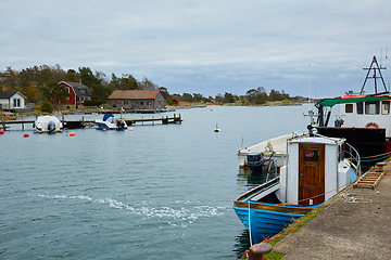 Image showing The fishing boats at Stockholm Archipelago, Sweden