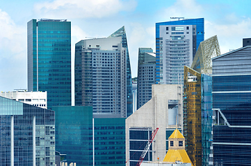 Image showing Skyscrapers in Singapore Downtown
