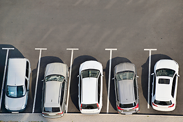 Image showing Car park, aerial view