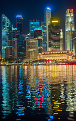 Image showing Singapore downtown ar night