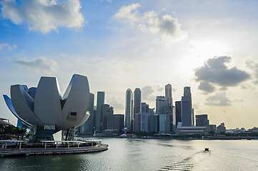 Image showing Singapore bay skyline