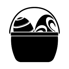 Image showing Easter Basket With Eggs Icon