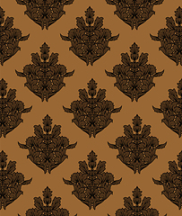 Image showing Damask Seamless Outline Pattern