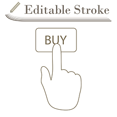 Image showing Finger Push The Buy Button Icon