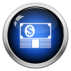 Image showing Banknote On Top Of Money Stack Icon