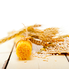 Image showing organic Raw italian pasta and durum wheat