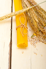 Image showing organic Raw italian pasta and durum wheat