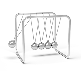 Image showing Action sequrence concept background - Newton's cradle executive