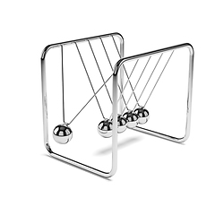 Image showing Action sequrence concept background - Newton's cradle executive