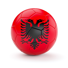 Image showing Soccer football ball with Albania flag