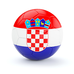 Image showing Soccer football ball with Croatia flag
