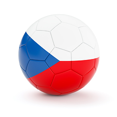 Image showing Soccer football ball with Czech Republic flag