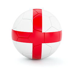 Image showing Soccer football ball with England flag