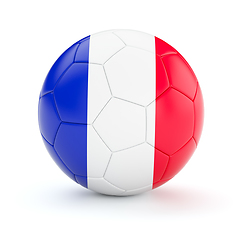 Image showing Soccer football ball with France flag