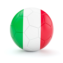 Image showing Soccer football ball with Italy flag