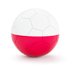 Image showing Soccer football ball with Poland flag