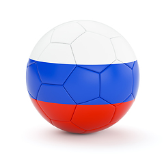 Image showing Soccer football ball with Russia flag