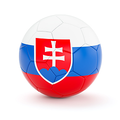 Image showing Soccer football ball with Slovakia flag