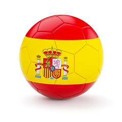 Image showing Soccer football ball with Spain flag