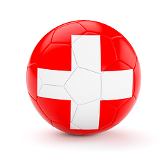 Image showing Soccer football ball with Switzerland flag