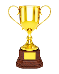 Image showing Gold trophy cup isolated