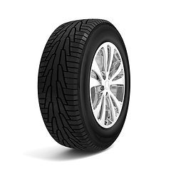 Image showing Car winter tire isolated