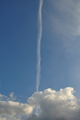 Image showing airplane smoke