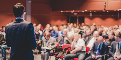 Image showing Speaker at Business Conference and Presentation.