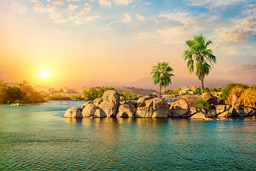 Image showing Travel on sailboat in Aswan