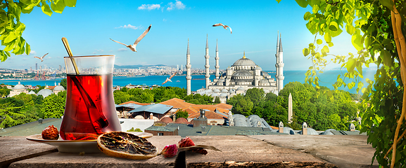 Image showing Turkish tea in Istanbul