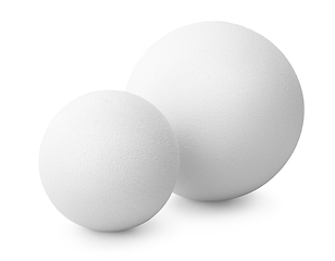 Image showing Two white balls