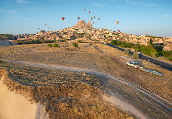 Image showing Uchisar castle in rock formation