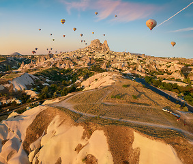 Image showing Uchisar castle in. Cappadocia