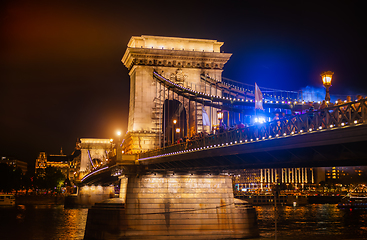 Image showing View of the illuminated Bridge