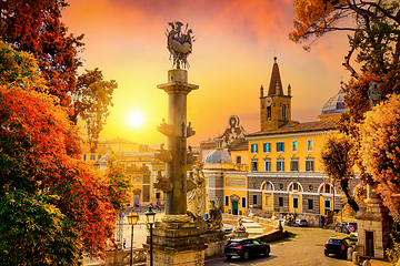 Image showing View on Piazza del Popolo