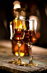 Image showing Vintage brandy in a glass