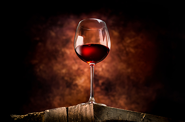 Image showing Wine in a large glass