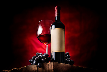 Image showing Wine in dark colors