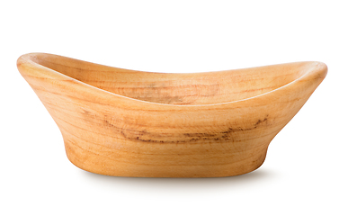 Image showing Wooden bowl isolated