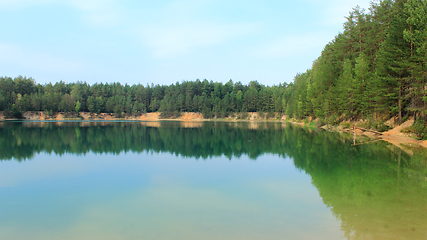 Image showing Picturesque lake in the forest