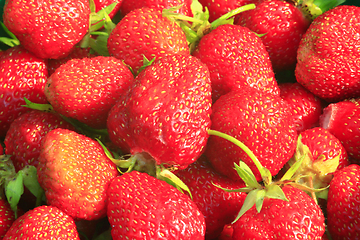 Image showing ripe red strawberries