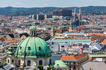 Image showing Panorama of Vienna from St. Stephen\'s Cathedral