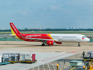 Image showing Vietjet Airbus A321 in Ho Chi Minh City