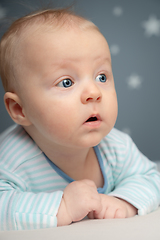 Image showing Cute baby with blue eyes - portrait