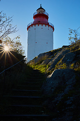 Image showing Lighthouse in Swedish village Landsort on the island of Oja