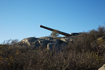 Image showing Artillery battery Landsort is one of the six ERSTA-batteries, which were some of the most important defence systems during the Cold War.