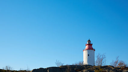 Image showing Lighthouse in Swedish village Landsort on the island of Oja