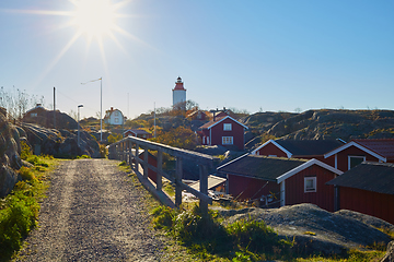 Image showing Lighthouse in Swedish village Landsort on the island of Oja