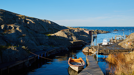 Image showing The fishing boats at Stockholm Archipelago, Sweden