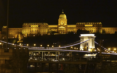 Image showing night scenery in Budapest